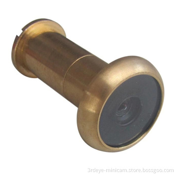 Hidden Brass Front Door Security Cameras for Thick Door (58-85mm)